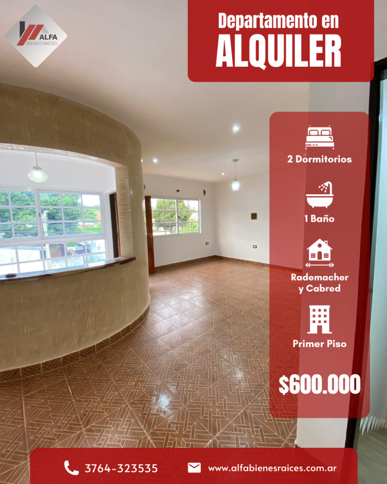 ALQUILO DEPTO 2 DORMITORIOS