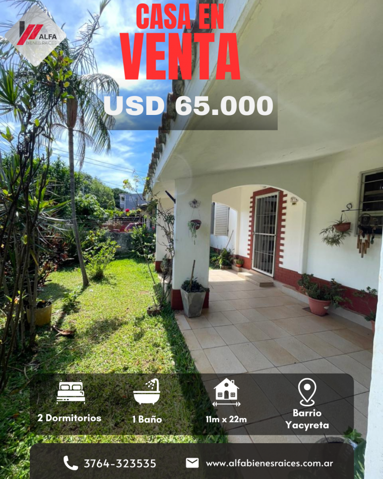 CASA EN VENTA (BARRIO YACYRETA)
