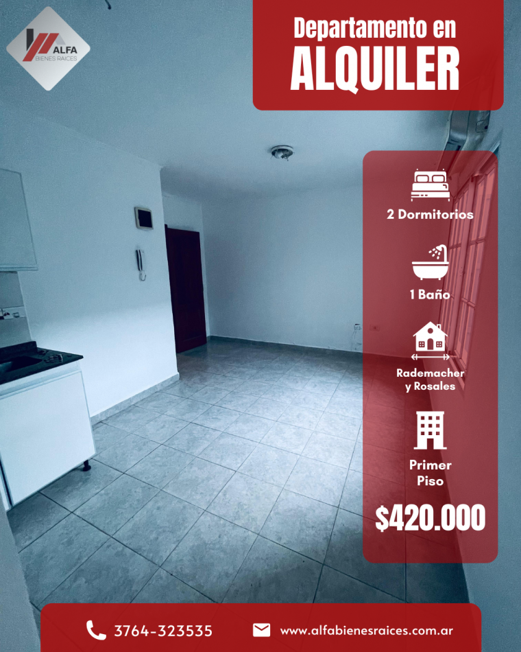 ALQUILO DEPTO 2 DORMITORIOS 