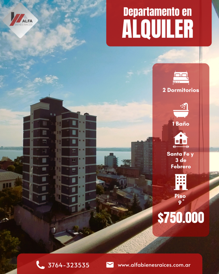 ALQUILO DEPTO CENTRICO C/ COCHERA