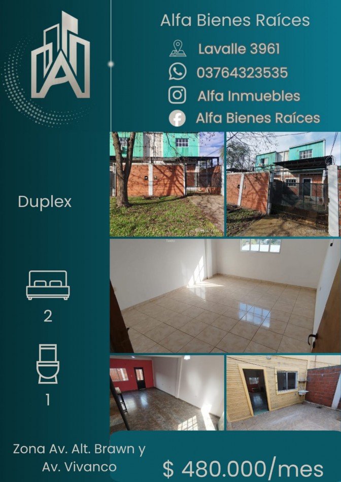 ALQUILO DUPLEX
